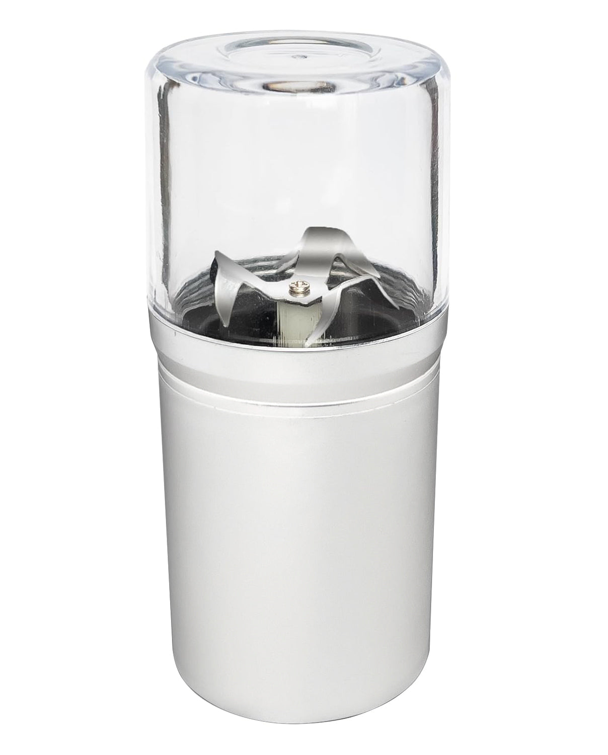 HEVOLER Electric Portable Herb Grinder with Stainless Steel Blades and Clear Grinding Chamber, USB-Rechargeable Essential Kitchen Mill for Grinding